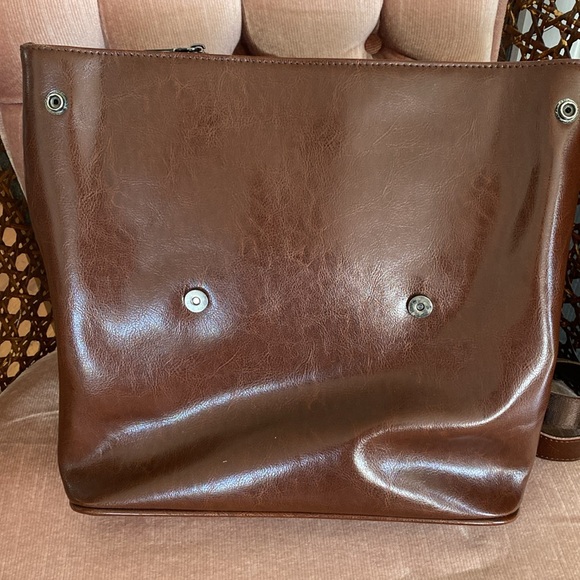 S-ZONE dark brown leather backpack - Picture 5 of 8